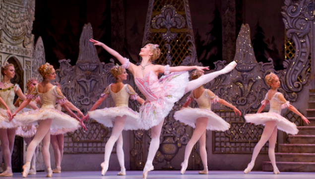 Yuhui Choe as the Rose Fairy and artists of The Royal Ballet in The Nutcracker, The Royal Ballet © ROH/Tristram Kenton, 2013