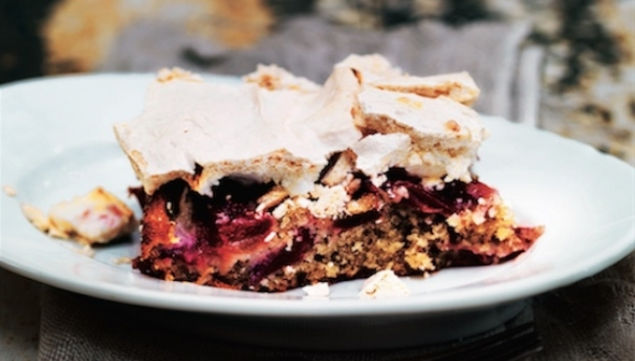 Scandinavian Baking Recipe: Meringue-topped Rhubarb Cake