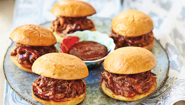 Beef Sliders with Root Beer BBQ Sauce