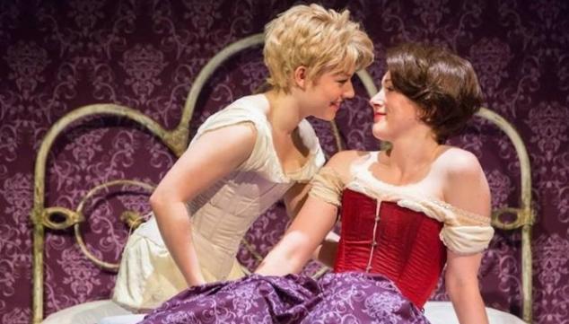 Sally Messham as Nancy and Laura Rogers as Kitty: Tipping the Velvet play, photo by Johan Persson