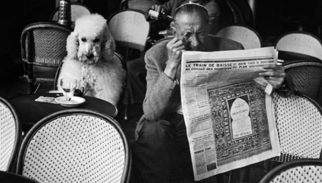  Cafe De Flore, Saint Germain Des Pres, Paris, 1953, by Edouard Boubat