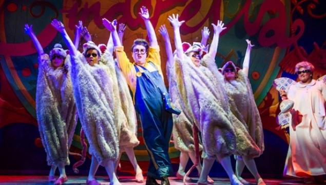 Samuel Buttery Buttons and Young Ensemble, Cinderella Lyric Hammersmith, photo by Tristram Kenton