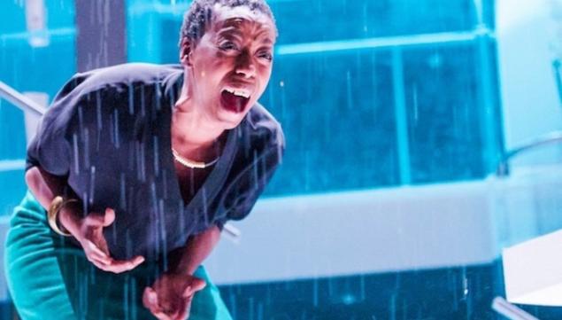 Noma Dumezweni, Linda play, Royal Court Theatre; photo by Tristram Kenton