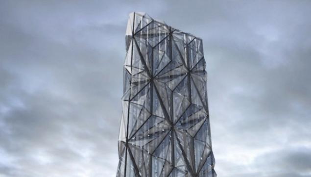 'Rendering of the Optic Cloak' © Conrad Shawcross 2015: Greenwich Sculpture, Greenwich Peninsula