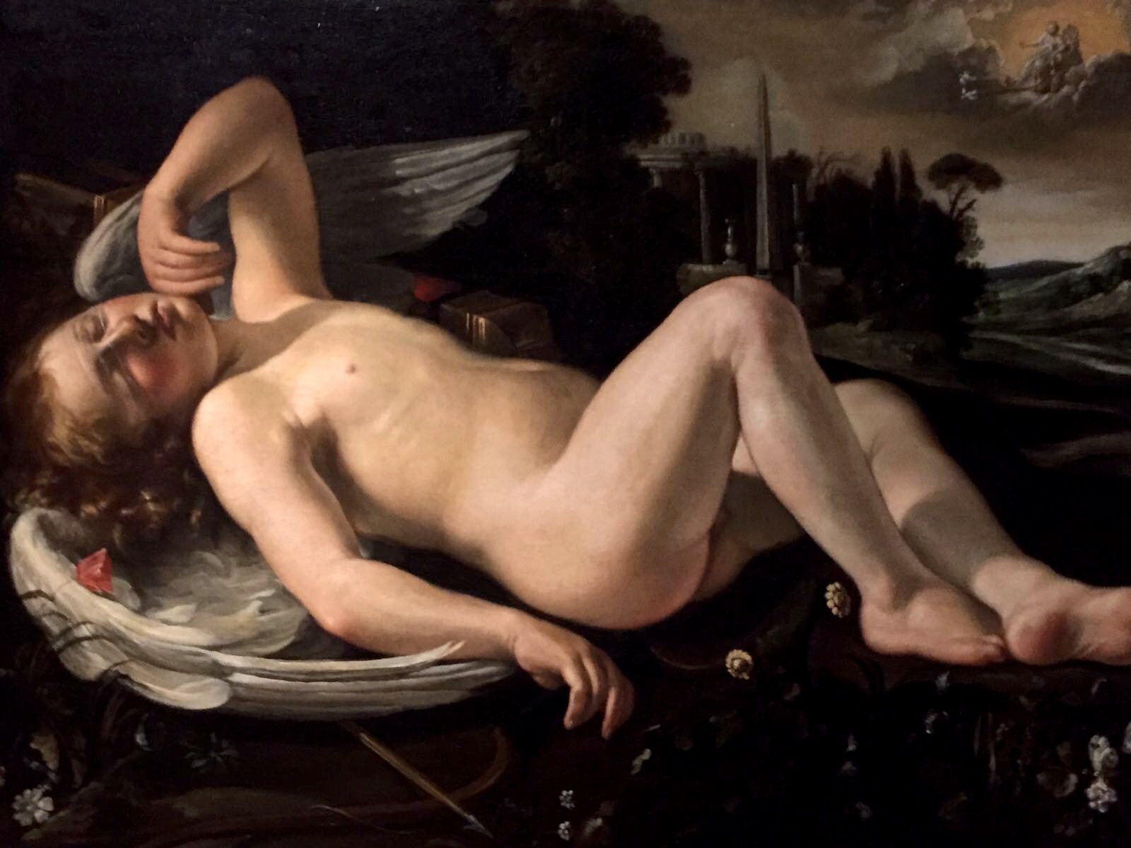 Orazio Riminaldi, 'Cupid Asleep in a Landscape', 1628-30