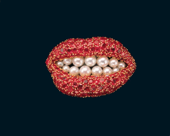 Dali, Brooch in rubies and pearls, 1949