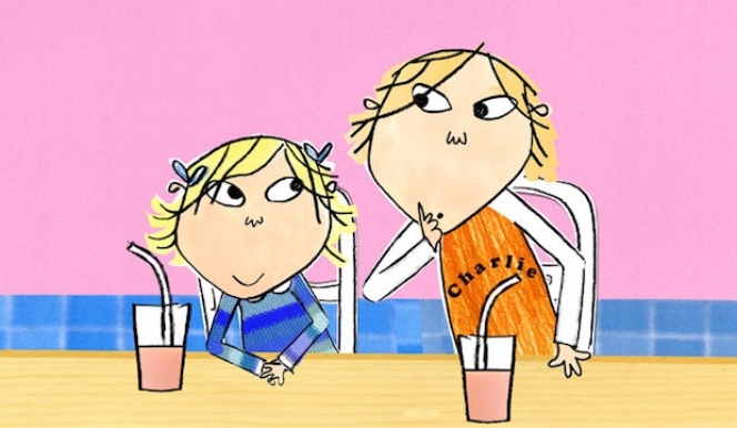 Charlie and Lola and Pink Milk – pink and patent